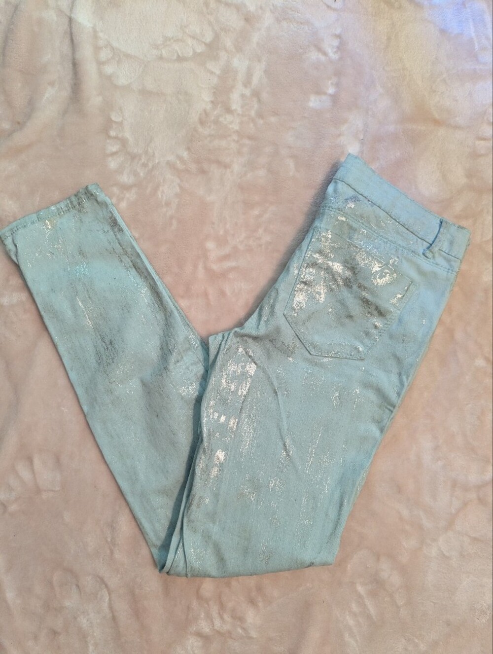 No Boundaries Mint Silver Skinny Jeans Size 9 NWOT - Picture 8 of 8